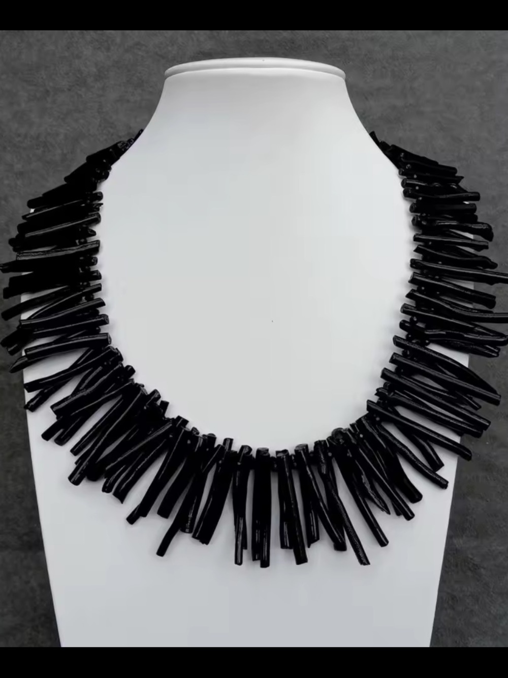 Elegant Black coral Collar Necklace